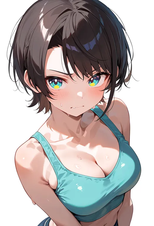 masterpiece, best quality, score_7, safe, oozora subaru, hololive, solo, upper body, simple background — by k3scat, made with ComfyUI