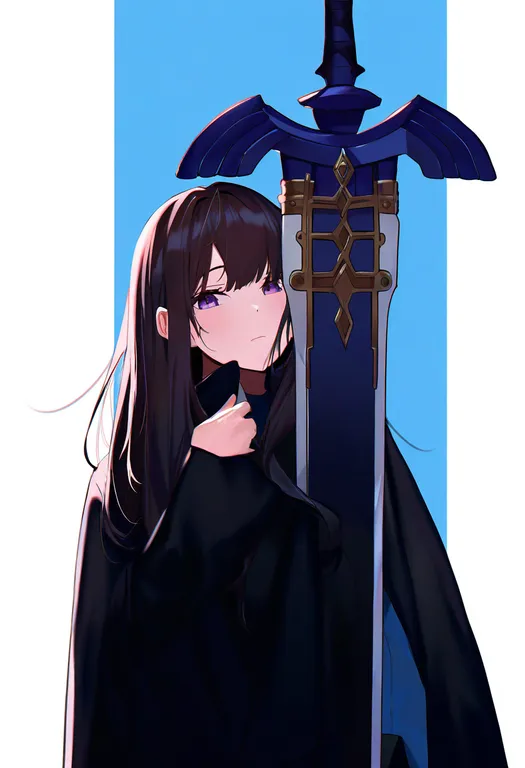masterpiece, best quality, newest, absurdres, highres, safe, master_sword, 1girl, solo, simple_background — by k3scat, made with ComfyUI
