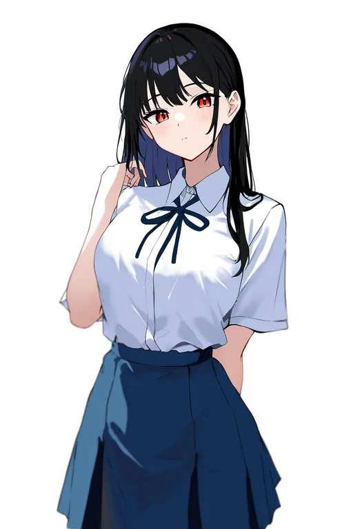 masterpiece, best quality, newest, absurdres, highres, safe, tokyo-3_middle_school_uniform, 1girl, solo… — by k3scat, made with ComfyUI