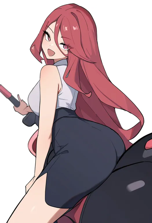 masterpiece, best quality, newest, absurdres, highres, safe, riding_pokemon, 1girl, solo, simple_background — by k3scat, made with ComfyUI