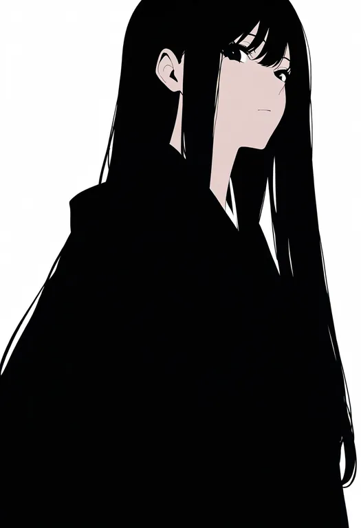 masterpiece, best quality, newest, absurdres, highres, safe, black_kimono, 1girl, solo, simple_background — by k3scat, made with ComfyUI