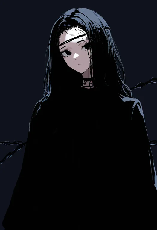 masterpiece, best quality, newest, absurdres, highres, safe, barbed_wire, 1girl, solo, simple_background — by k3scat, made with ComfyUI