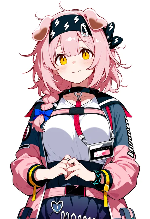 masterpiece, best quality, score_7, safe, goldenglow (arknights), arknights, solo, upper body, simple background — by k3scat, made with ComfyUI