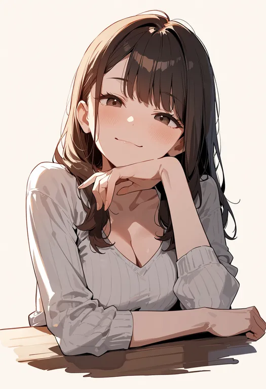 masterpiece, best quality, score_7, safe, restaurant, 1girl, solo, upper body, simple background — by k3scat, made with ComfyUI