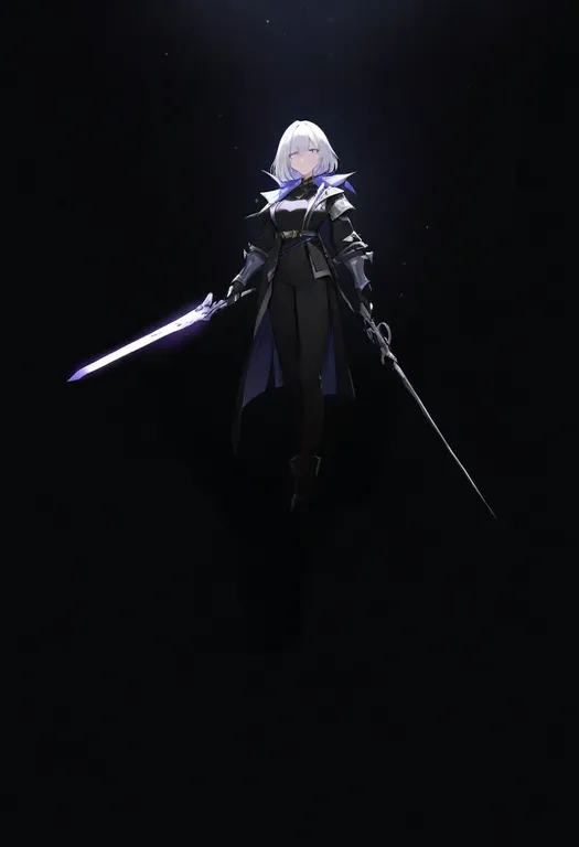 masterpiece, best quality, newest, absurdres, highres, safe, floating_sword, 1girl, solo, simple_background — by k3scat, made with ComfyUI