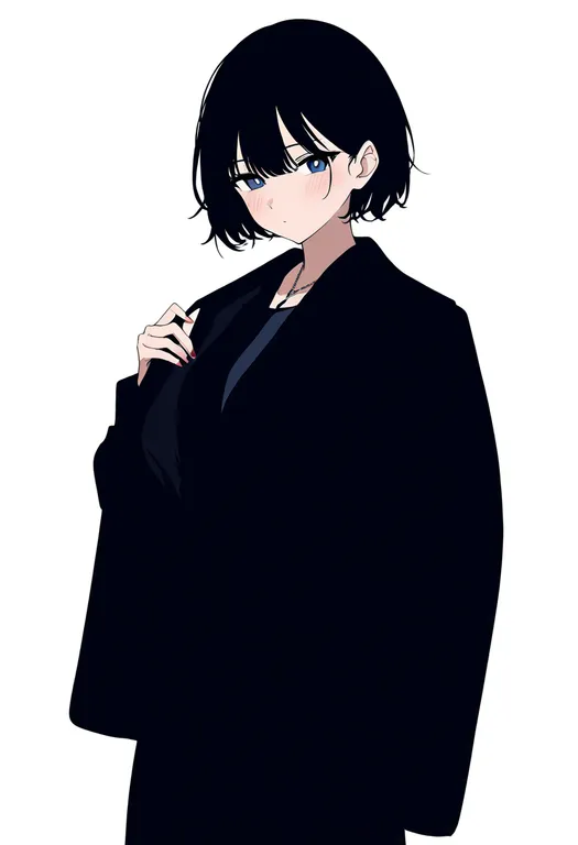 masterpiece, best quality, newest, absurdres, highres, safe, holding_jacket, 1girl, solo, simple_background — by k3scat, made with ComfyUI