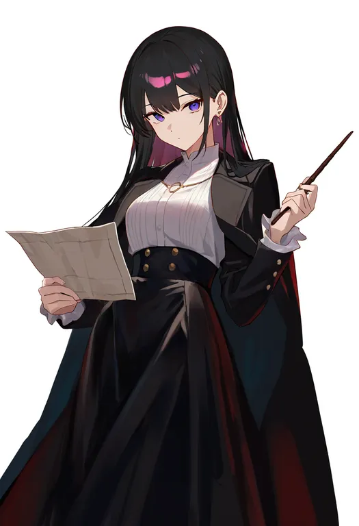 masterpiece, best quality, newest, absurdres, highres, safe, holding_map, 1girl, solo, simple_background — by k3scat, made with ComfyUI