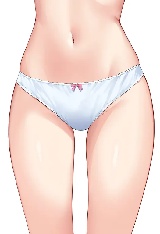 masterpiece, best quality, newest, absurdres, highres, safe, bow_panties, 1girl, solo, simple_background — by k3scat, made with ComfyUI