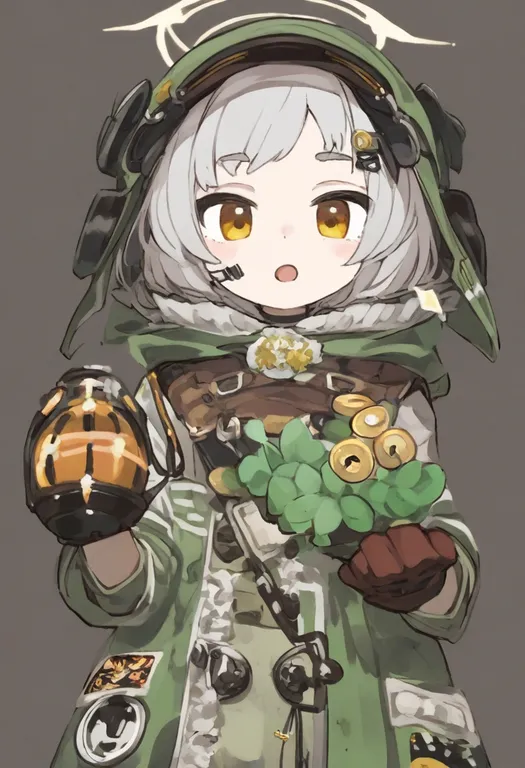 masterpiece, best quality, general, holed coin, 1girl, solo, simple background — by k3scat, made with ComfyUI