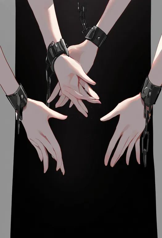 masterpiece, best quality, newest, absurdres, highres, safe, metal_wrist_cuffs, 1girl, solo, simple_background — by k3scat, made with ComfyUI