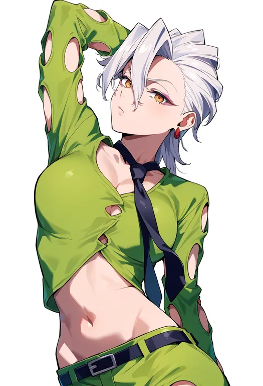 masterpiece, best quality, score_7, safe, pannacotta fugo, solo, upper body, simple background — by k3scat, made with ComfyUI