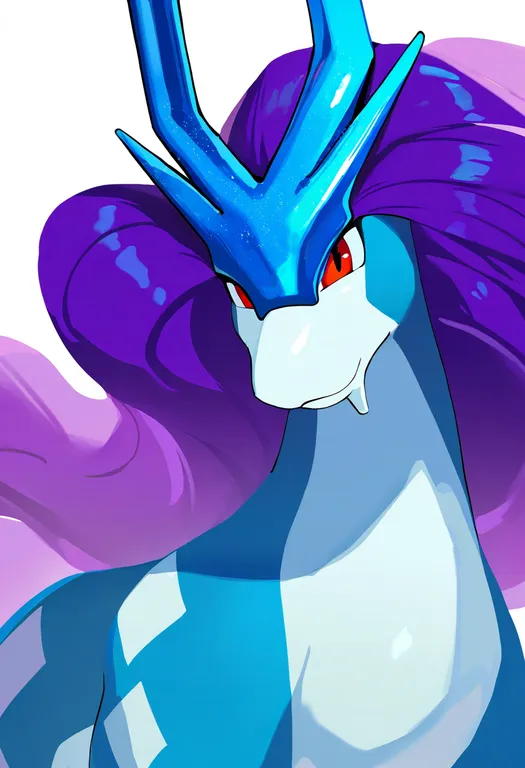 masterpiece, best quality, newest, absurdres, highres, safe, suicune, solo, upper_body, simple_background — by k3scat, made with ComfyUI
