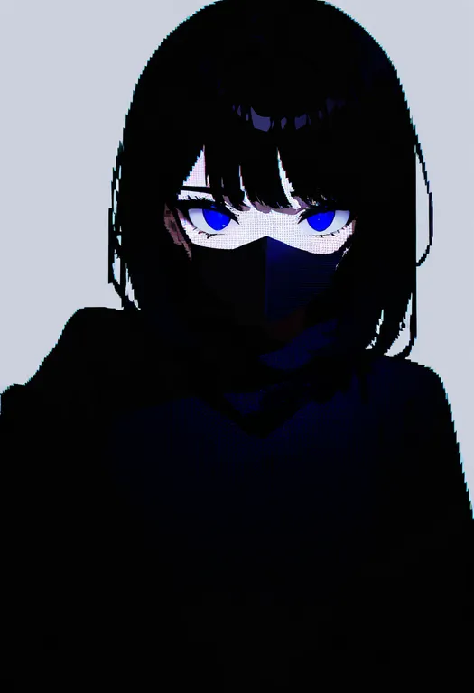 masterpiece, best quality, newest, absurdres, highres, safe, pixelated, 1girl, solo, simple_background — by k3scat, made with ComfyUI