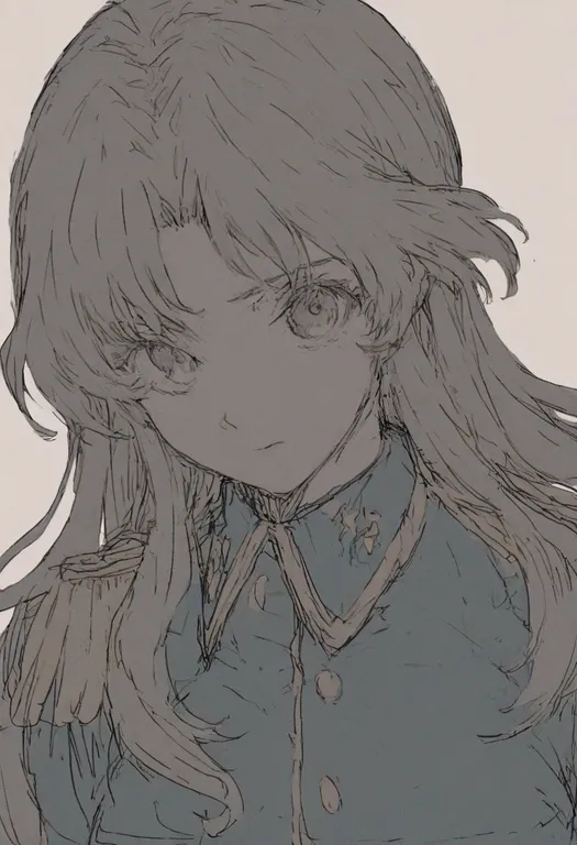 masterpiece, best quality, general, st. gloriana's military uniform, 1girl, solo, simple background — by k3scat, made with ComfyUI