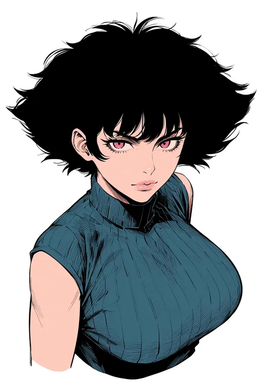 masterpiece, best quality, score_7, safe, spike spiegel, solo, upper body, simple background — by k3scat, made with ComfyUI