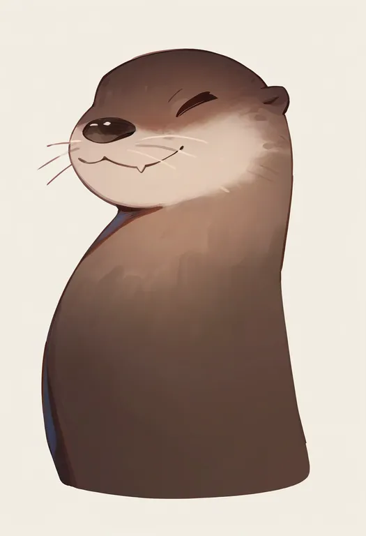 masterpiece, best quality, newest, absurdres, highres, safe, otter, 1girl, solo, simple_background — by k3scat, made with ComfyUI