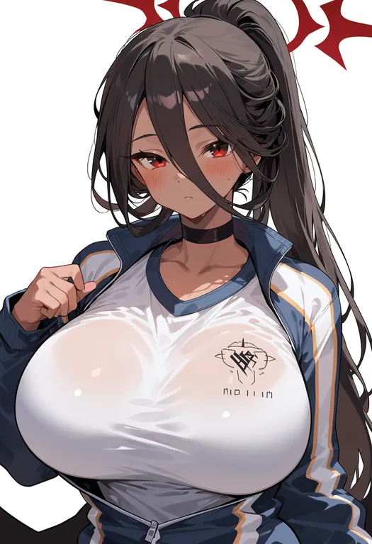 masterpiece, best quality, score_7, safe, hasumi (track) (blue archive), blue archive, solo, upper body… — by k3scat, made with ComfyUI