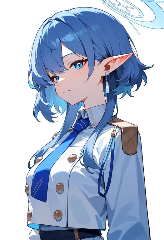 masterpiece, best quality, score_7, safe, aoi (blue archive), blue archive, solo, upper body, simple background — by k3scat, made with ComfyUI