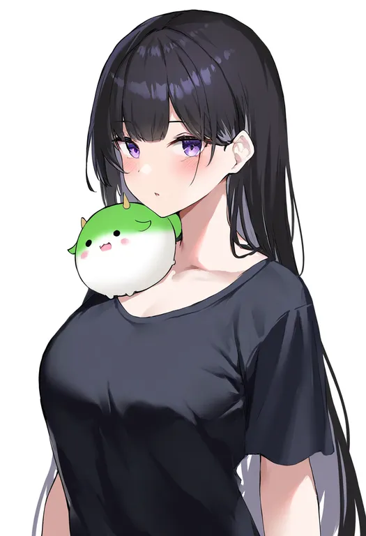 masterpiece, best quality, newest, absurdres, highres, safe, sukusuku_hakutaku, 1girl, solo, simple_background — by k3scat, made with ComfyUI