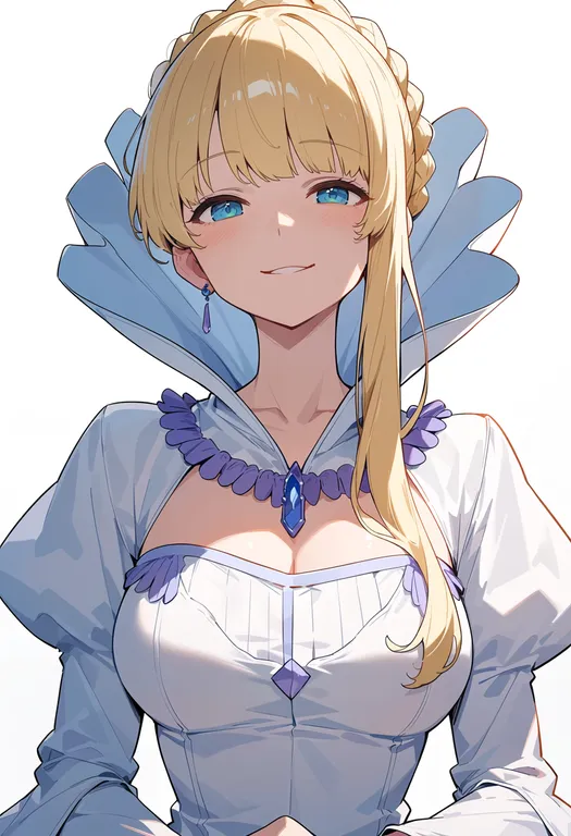 masterpiece, best quality, score_7, safe, asseylum vers allusia, solo, upper body, simple background — by k3scat, made with ComfyUI