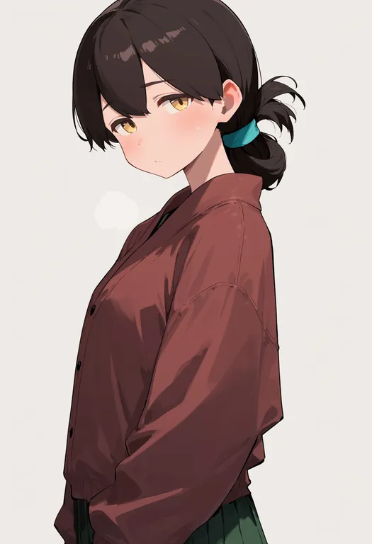 masterpiece, best quality, score_7, safe, kasuga maru (kancolle), solo, upper body, simple background — by k3scat, made with ComfyUI