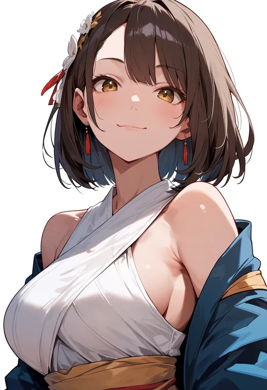 masterpiece, best quality, score_7, safe, yuna (ff10), solo, upper body, simple background — by k3scat, made with ComfyUI