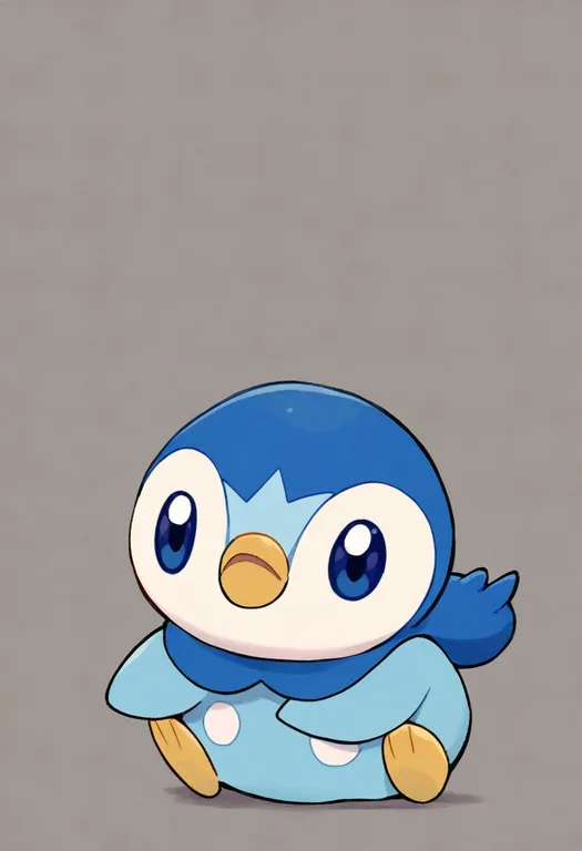 masterpiece, best quality, general, piplup, solo, upper body, simple background — by k3scat, made with ComfyUI