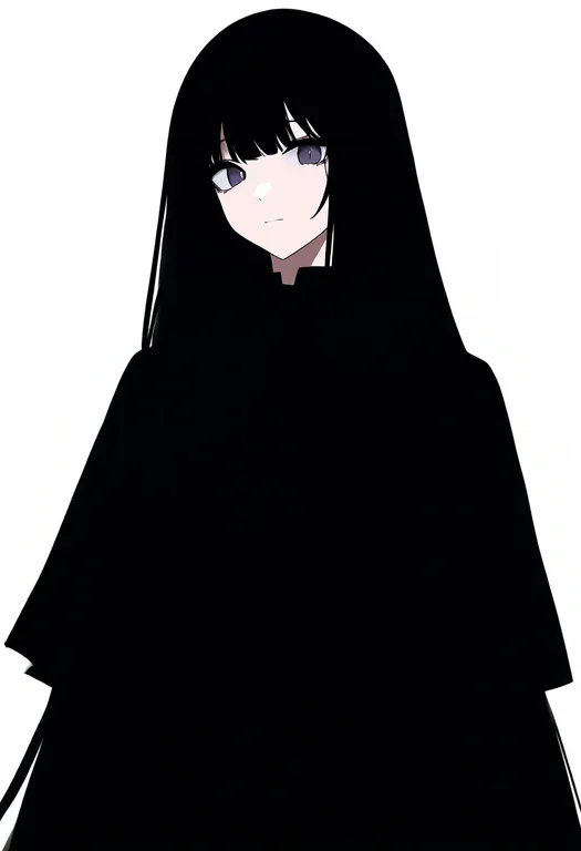 masterpiece, best quality, newest, absurdres, highres, safe, black_capelet, 1girl, solo, simple_background — by k3scat, made with ComfyUI