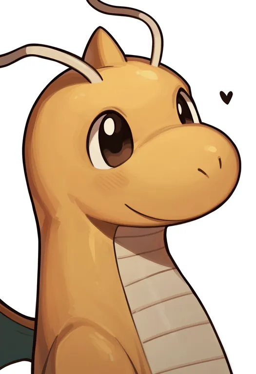 masterpiece, best quality, score_7, safe, dragonite, solo, upper body, simple background — by k3scat, made with ComfyUI