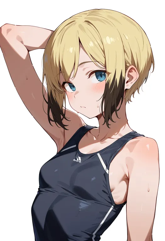 masterpiece, best quality, score_7, safe, erica hartmann, solo, upper body, simple background — by k3scat, made with ComfyUI