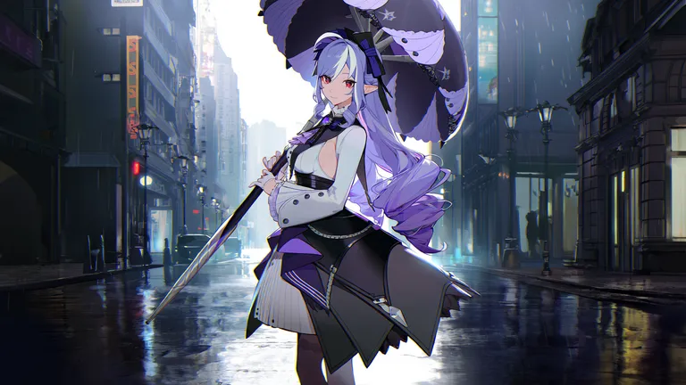 @ask \(askzy\), @wanke best quality, score_9, score_8，highres, absurdres, anime screenshot, official art， 1girl, solo, v…