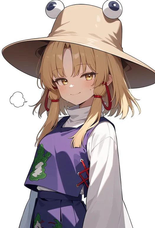 masterpiece, best quality, score_7, safe, moriya suwako, touhou, solo, upper body, simple background — by k3scat, made with ComfyUI