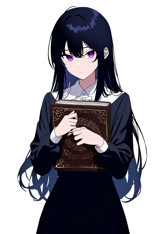 masterpiece, best quality, newest, absurdres, highres, safe, grimoire_of_alice, 1girl, solo, simple_background — by k3scat, made with ComfyUI