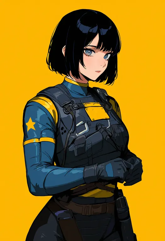 masterpiece, best quality, newest, absurdres, highres, safe, fallout_4, solo, simple_background — by k3scat, made with ComfyUI