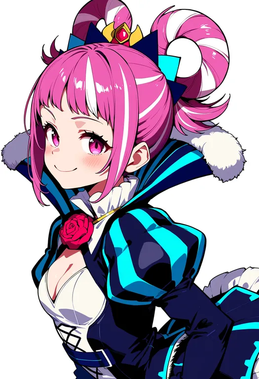 masterpiece, best quality, score_7, safe, hortensia (fire emblem), fire emblem, solo, upper body, simple background — by k3scat, made with ComfyUI