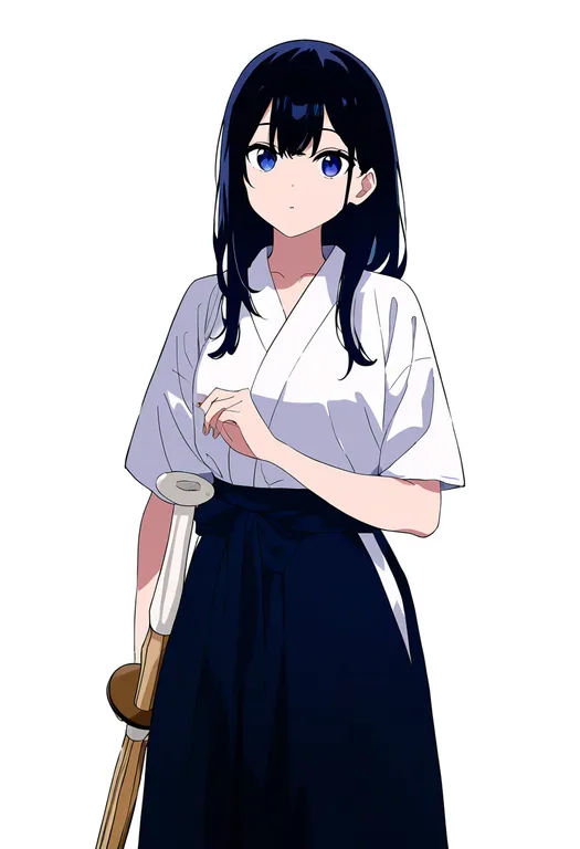 masterpiece, best quality, newest, absurdres, highres, safe, shinai, 1girl, solo, simple_background — by k3scat, made with ComfyUI