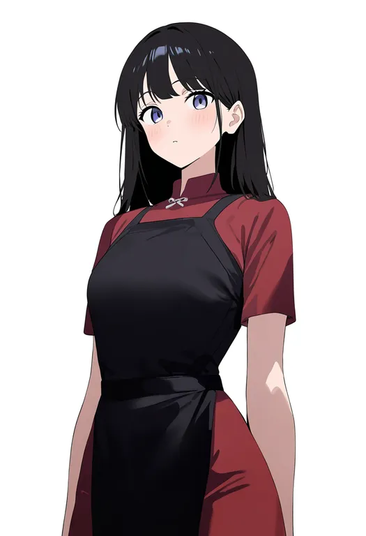 masterpiece, best quality, newest, absurdres, highres, safe, dudou, 1girl, solo, simple_background — by k3scat, made with ComfyUI