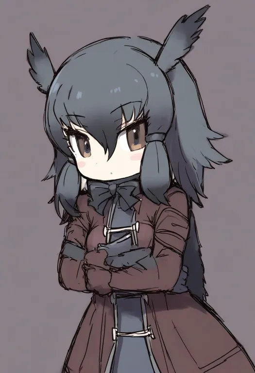 masterpiece, best quality, general, kemono friends 2, solo, simple background — by k3scat, made with ComfyUI
