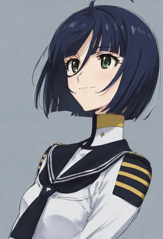 masterpiece, best quality, general, uchuu senkan yamato 2199, solo, simple background — by k3scat, made with ComfyUI