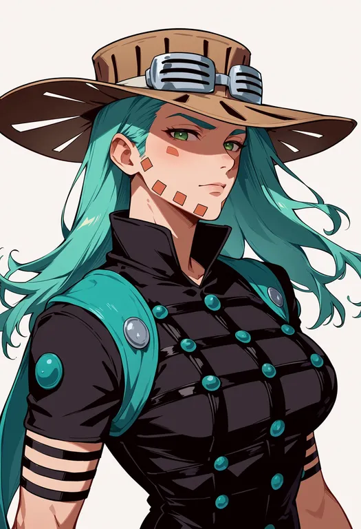 masterpiece, best quality, score_7, safe, gyro zeppeli, solo, upper body, simple background — by k3scat, made with ComfyUI