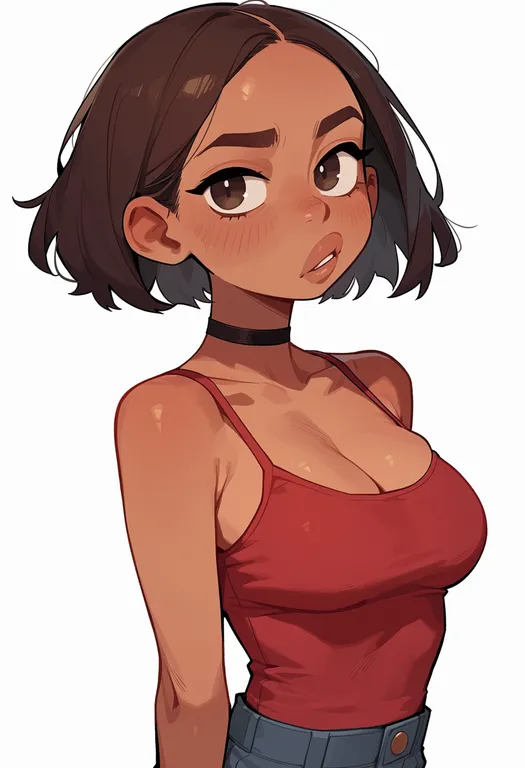masterpiece, best quality, score_7, safe, kitkat, 1girl, solo, upper body, simple background — by k3scat, made with ComfyUI