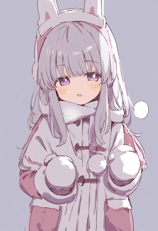 masterpiece, best quality, general, white mittens, 1girl, solo, simple background — by k3scat, made with ComfyUI