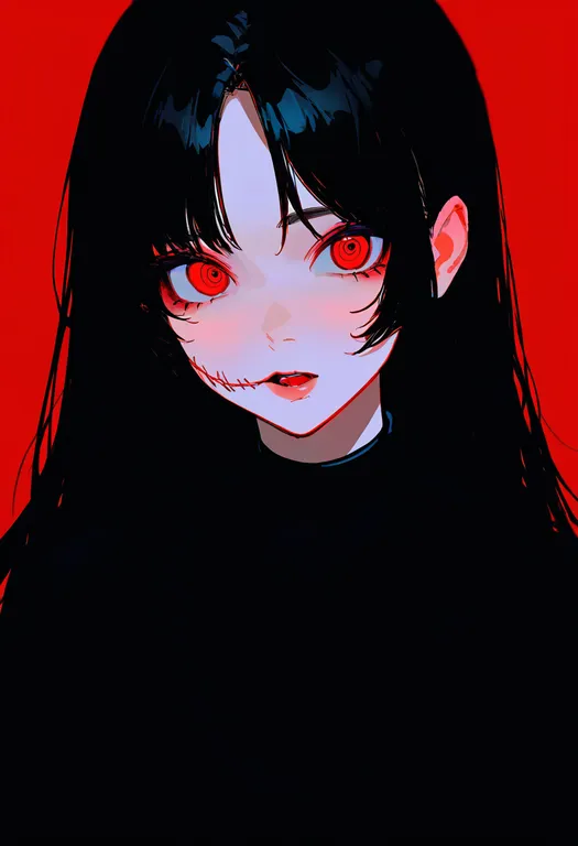 masterpiece, best quality, newest, absurdres, highres, safe, stitched_face, 1girl, solo, simple_background — by k3scat, made with ComfyUI