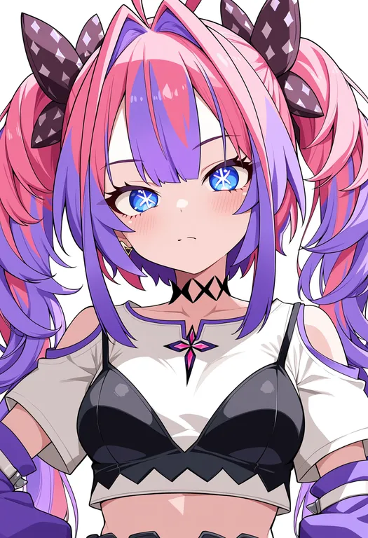 masterpiece, best quality, score_7, safe, kikirara vivi, solo, upper body, simple background — by k3scat, made with ComfyUI