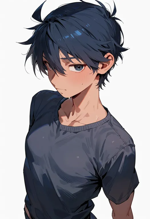 masterpiece, best quality, score_7, safe, okazaki tomoya, solo, upper body, simple background — by k3scat, made with ComfyUI
