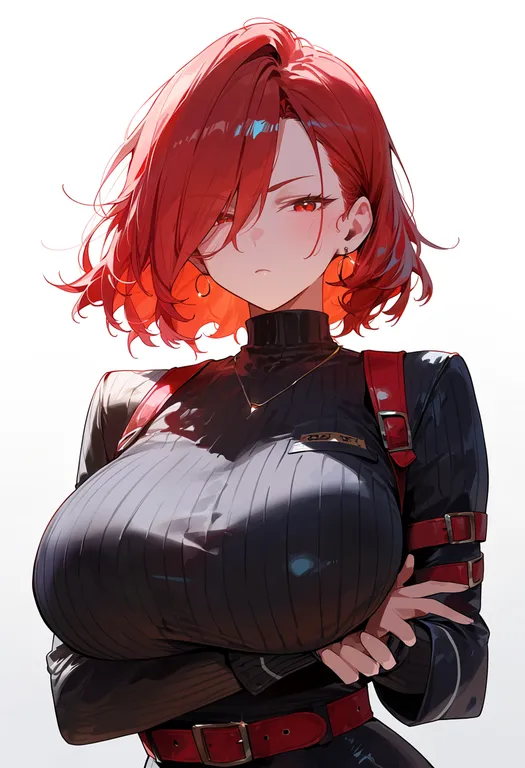 masterpiece, best quality, score_7, safe, fate testarossa (lightning form), solo, upper body, simple background — by k3scat, made with ComfyUI