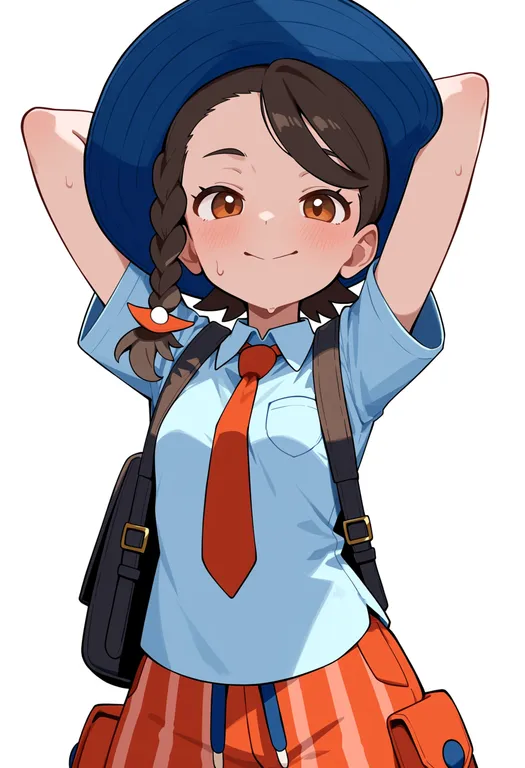 masterpiece, best quality, score_7, safe, juliana (pokemon), pokemon, solo, upper body, simple background — by k3scat, made with ComfyUI
