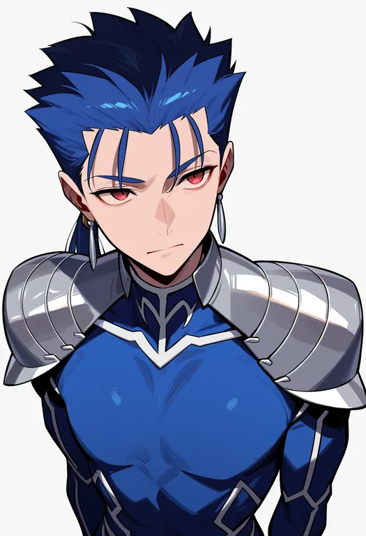 masterpiece, best quality, score_7, safe, cu chulainn (fate/stay night), fate/stay night, solo, upper body… — by k3scat, made with ComfyUI