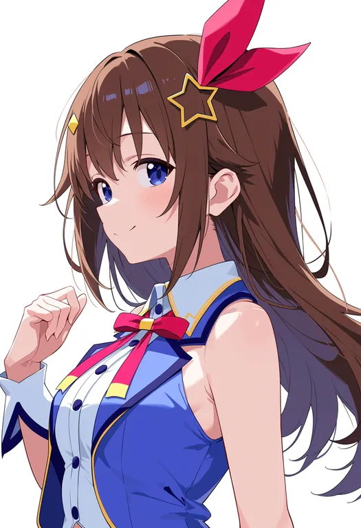 masterpiece, best quality, score_7, safe, tokino sora, solo, upper body, simple background — by k3scat, made with ComfyUI
