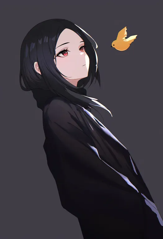 masterpiece, best quality, newest, absurdres, highres, safe, simple_bird, 1girl, solo, simple_background — by k3scat, made with ComfyUI